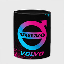 Кружка 3D Volvo - neon gradient, цвет: 3D-белый + черный — фото 2
