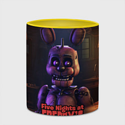 Кружка 3D Five Nights at Freddys Bonnie, цвет: 3D-белый + желтый — фото 2