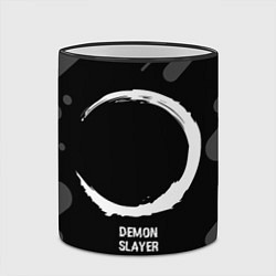 Кружка 3D Demon Slayer glitch на темном фоне, цвет: 3D-черный кант — фото 2