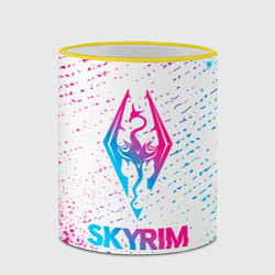 Кружка 3D Skyrim neon gradient style, цвет: 3D-желтый кант — фото 2