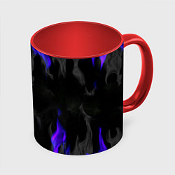 Кружка 3D Неоновый огонь и дым, цвет: 3D-белый + красный