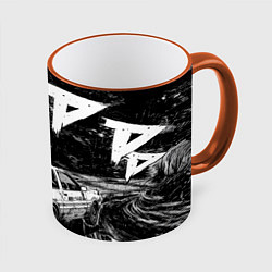 Кружка цветная Инициал Ди