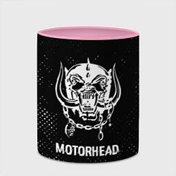 Кружка 3D Motorhead glitch на темном фоне, цвет: 3D-белый + розовый — фото 2