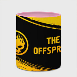 Кружка 3D The Offspring - gold gradient: надпись и символ, цвет: 3D-белый + розовый — фото 2