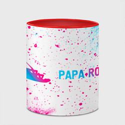 Кружка 3D Papa Roach neon gradient style: надпись и символ, цвет: 3D-белый + красный — фото 2