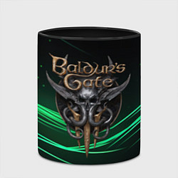Кружка 3D Baldurs Gate 3 dark green, цвет: 3D-белый + черный — фото 2