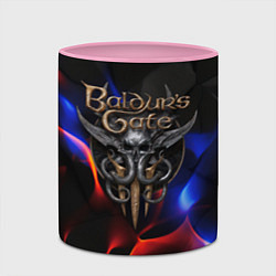 Кружка 3D Baldurs Gate 3 blue red fire, цвет: 3D-белый + розовый — фото 2