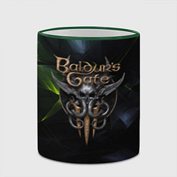 Кружка 3D Baldurs Gate 3 logo dark green, цвет: 3D-зеленый кант — фото 2