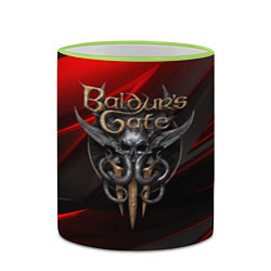 Кружка 3D Baldurs Gate 3 logo geometry, цвет: 3D-светло-зеленый кант — фото 2