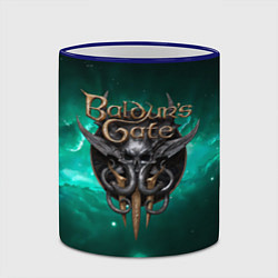 Кружка 3D Baldurs Gate 3 logo green, цвет: 3D-синий кант — фото 2