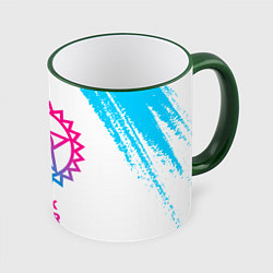 Кружка 3D Black Butler neon gradient style, цвет: 3D-зеленый кант