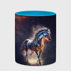 Кружка 3D Звездный скакун, цвет: 3D-белый + небесно-голубой — фото 2