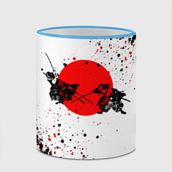 Кружка 3D Два самурая, цвет: 3D-небесно-голубой кант — фото 2