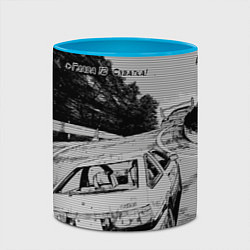 Кружка 3D Тойота ae 86 - Инициал ди, цвет: 3D-белый + небесно-голубой — фото 2