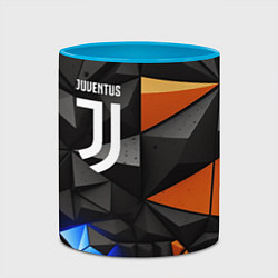 Кружка 3D Juventus orange black style, цвет: 3D-белый + небесно-голубой — фото 2
