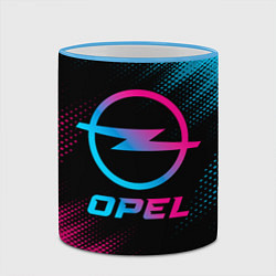 Кружка 3D Opel - neon gradient, цвет: 3D-небесно-голубой кант — фото 2