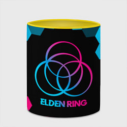 Кружка 3D Elden Ring - neon gradient, цвет: 3D-белый + желтый — фото 2