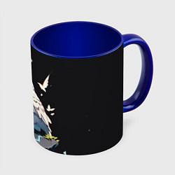 Кружка 3D Филины и магия, цвет: 3D-белый + синий