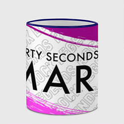 Кружка 3D Thirty Seconds to Mars rock legends: надпись и сим, цвет: 3D-синий кант — фото 2