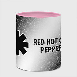 Кружка 3D Red Hot Chili Peppers glitch на светлом фоне: надп, цвет: 3D-белый + розовый — фото 2