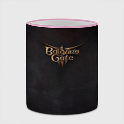 Кружка 3D Logo Baldurs Gate 3, цвет: 3D-розовый кант — фото 2