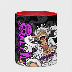 Кружка 3D One piece - Gear 5- purple, цвет: 3D-белый + красный — фото 2