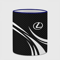 Кружка 3D Lexus - carbon line, цвет: 3D-синий кант — фото 2