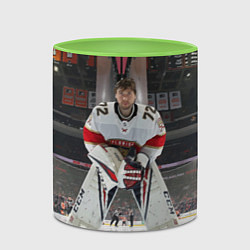 Кружка 3D Sergey Bobrovsky - Florida panthers - hockey, цвет: 3D-белый + светло-зеленый — фото 2