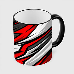 Кружка 3D Kawasaki - red uniform, цвет: 3D-черный кант