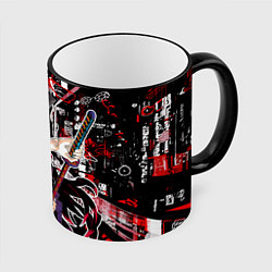 Кружка цветная Кокушибо высшая луна - Клинок демонов