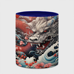 Кружка 3D Морской дракон Irezumi, цвет: 3D-белый + синий — фото 2