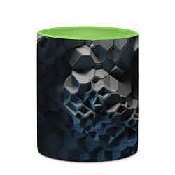 Кружка 3D Каменная текстура, цвет: 3D-белый + светло-зеленый — фото 2