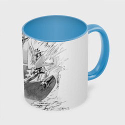 Кружка цветная Нападение ангелов - Евангелион