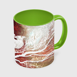 Кружка цветная Слепой флейтист и белый грифон