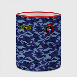 Кружка 3D Камуфляж охрана - Сергей, цвет: 3D-красный кант — фото 2