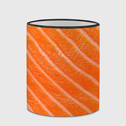 Кружка 3D Лососем сашими, цвет: 3D-черный кант — фото 2