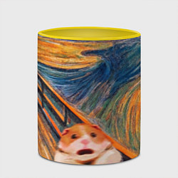 Кружка 3D Крик хомяка, цвет: 3D-белый + желтый — фото 2