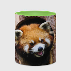 Кружка 3D Красная панда в дереве, цвет: 3D-белый + светло-зеленый — фото 2