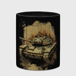 Кружка 3D Т54 русский танк, цвет: 3D-белый + черный — фото 2