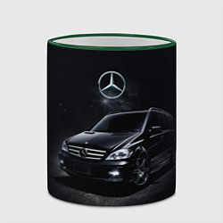 Кружка 3D Mercedes black, цвет: 3D-зеленый кант — фото 2