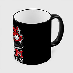 Кружка 3D FCSM hooligan, цвет: 3D-черный кант