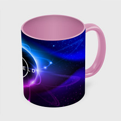 Кружка 3D Starfield space logo, цвет: 3D-белый + розовый