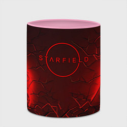 Кружка 3D Starfield red logo, цвет: 3D-белый + розовый — фото 2