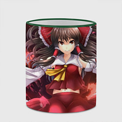 Кружка 3D Touhou Project Рейму, цвет: 3D-зеленый кант — фото 2