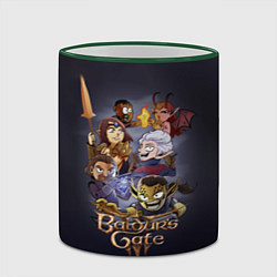 Кружка 3D Спутники Baldurs Gate 3, цвет: 3D-зеленый кант — фото 2