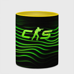 Кружка 3D CS2 green logo, цвет: 3D-белый + желтый — фото 2