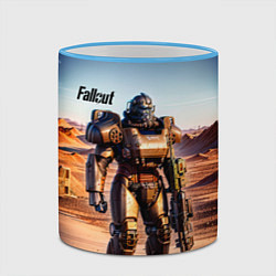 Кружка 3D Robot Fallout, цвет: 3D-небесно-голубой кант — фото 2