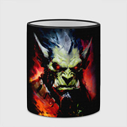 Кружка 3D Орк в огне, цвет: 3D-черный кант — фото 2