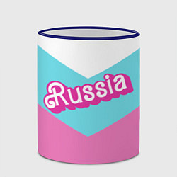 Кружка 3D Russia - barbie style, цвет: 3D-синий кант — фото 2