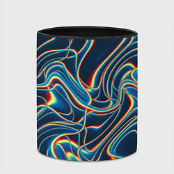 Кружка 3D Abstract waves, цвет: 3D-белый + черный — фото 2